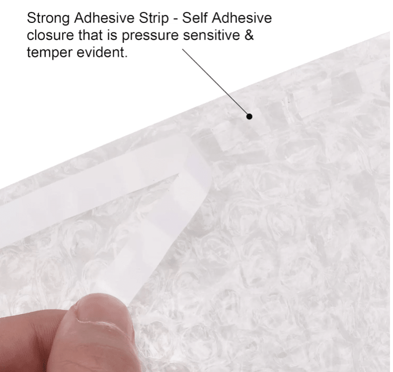 500x Bubble Pouch Bag 100 x 180mm Clear Bubble Wrap Self Seal Bags - Sailcity Packaging