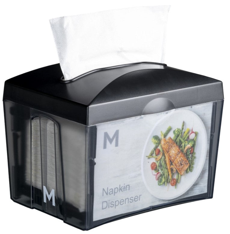 Tabletop Napkin Dispenser - Black, 500 Sheet Capacity (1) *Suits FS38495