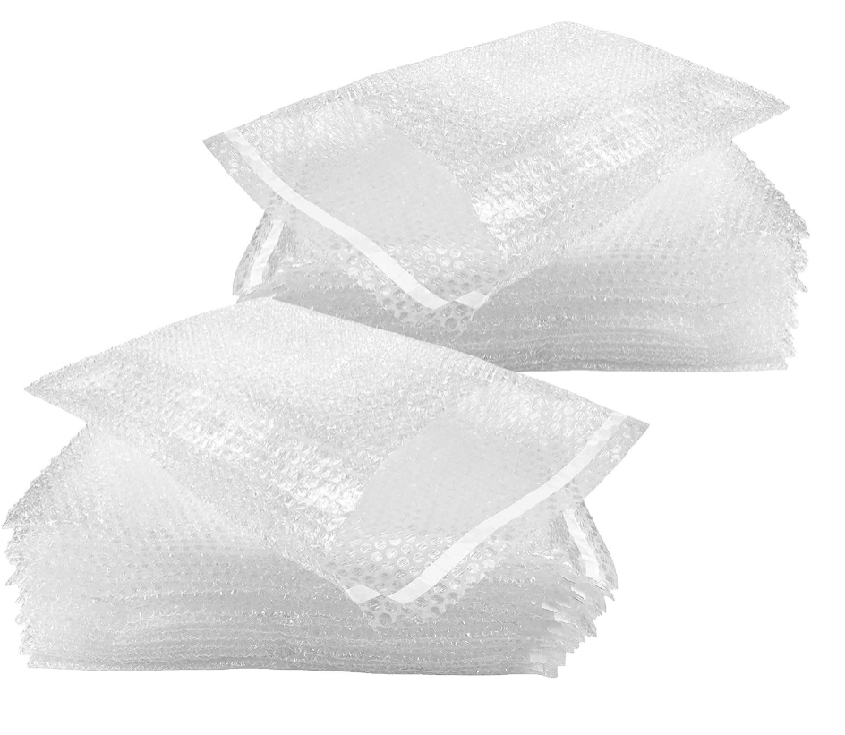 500x Bubble Pouch Bag 100 x 180mm Clear Bubble Wrap Self Seal Bags