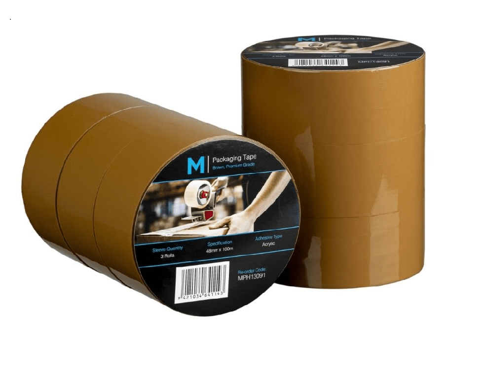 Premium Acrylic Packaging Tape - Brown, 48mm x 100m x 55mu (36) - Sailcity Packaging