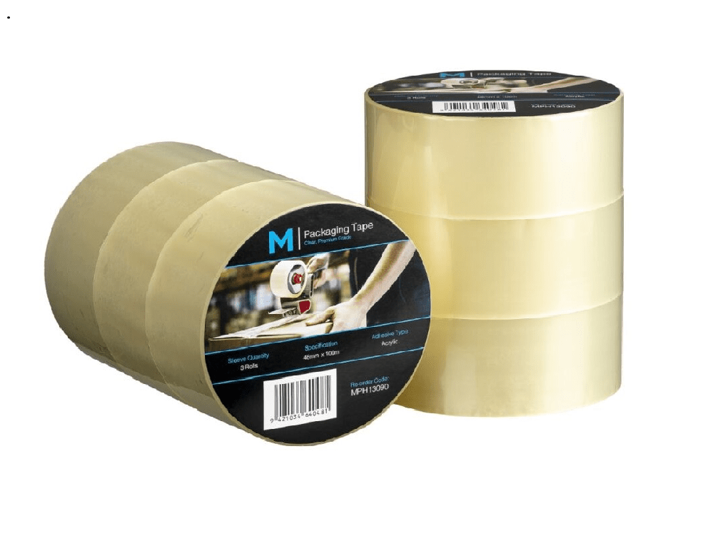 Premium Acrylic Packaging Tape - Clear, 48mm x 100m x 55mu (36) - Sailcity Packaging