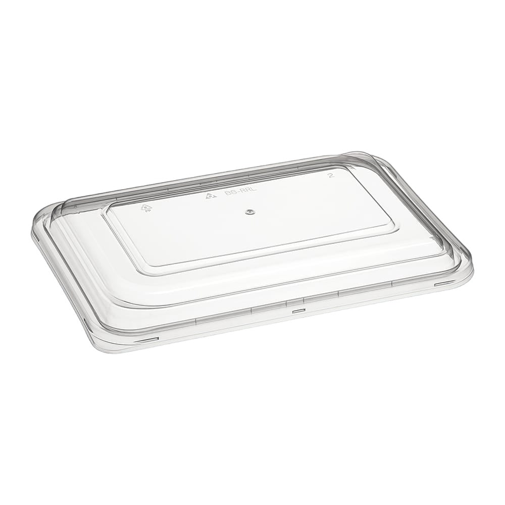 Raised Lid Rectangular for 500/650/700/750/1000ml PP Clear 175 x 120 x 18mm 50pk QTY 500 - Sailcity Packaging