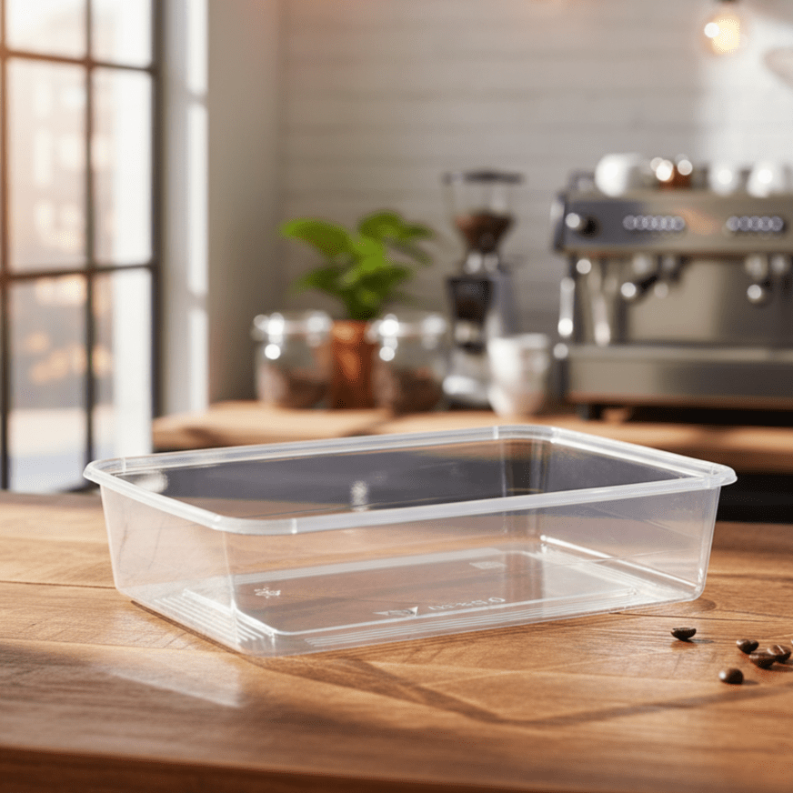 Wide base Rectangular PP Containers - Sailcity Packaging