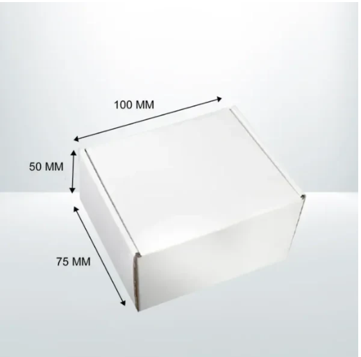 100Pcs Mailing Box 100 x 75 x 50mm Die cut Boxes Self Locking White Carton Mailer