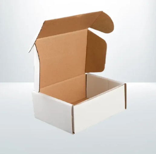 100Pcs Mailing Box 100 x 75 x 50mm Die cut Boxes Self Locking White Carton Mailer