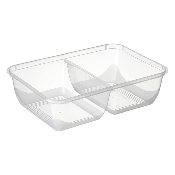 2 Compartment Rectangular PP Containers - Sailcity Packaging