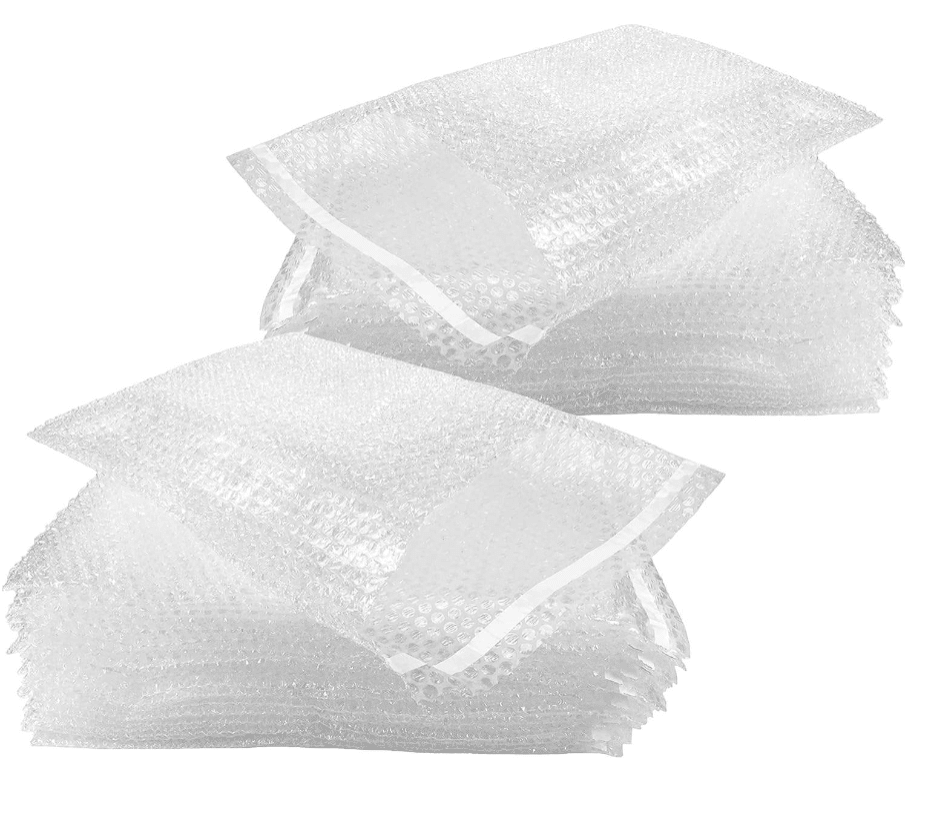 500x Bubble Pouch Bag 100 x 180mm Clear Bubble Wrap Self Seal Bags - Sailcity Packaging