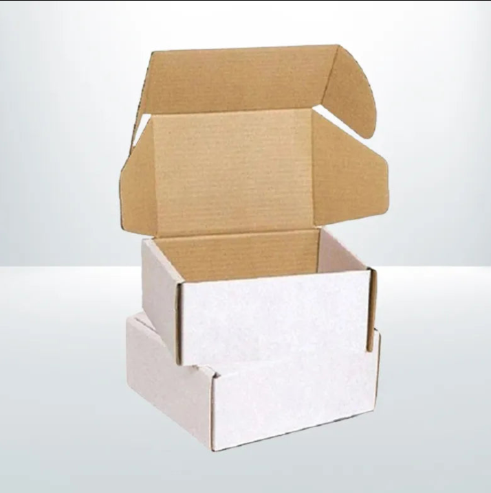 100Pcs Mailing Box 125x100x75mm Diecut Boxes Self Locking White Carton Mailer