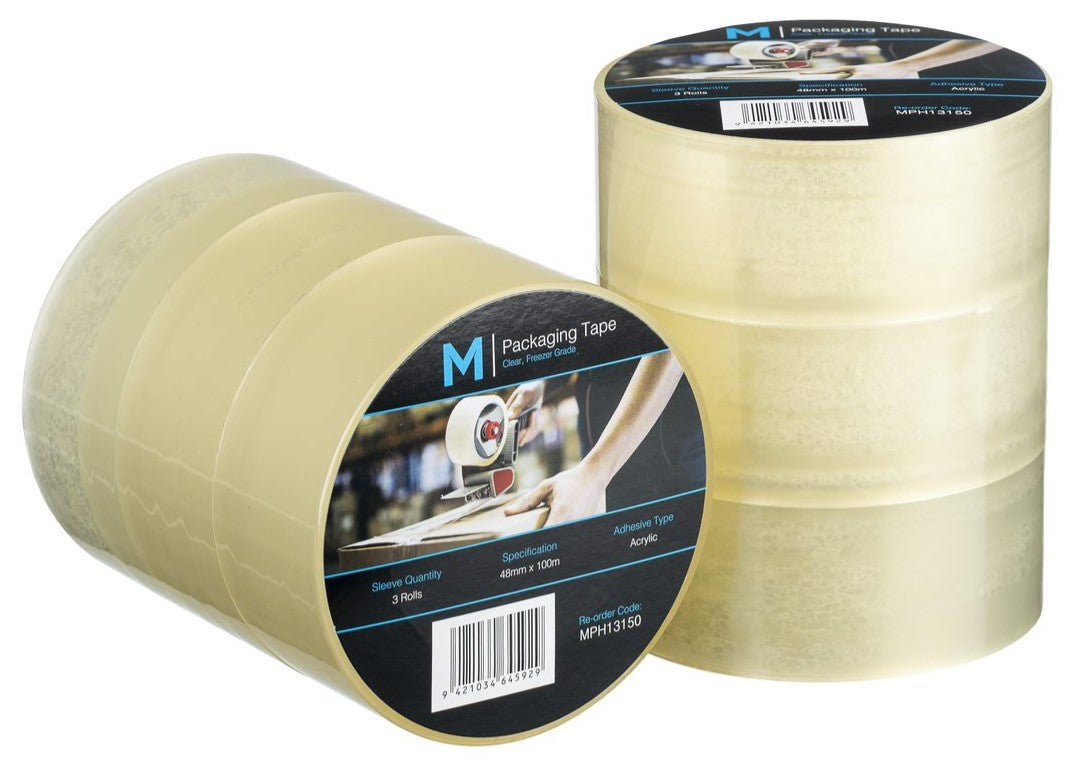 Freezer Grade Acrylic Packaging Tape - Clear, 48mm x 100m x 60mu (36) - Sailcity Packaging