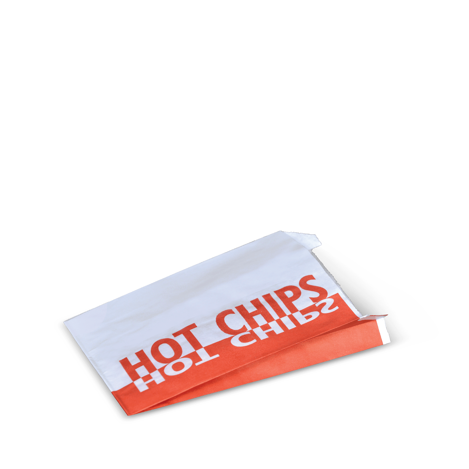 Hot Chips Printed Greaseproof Satchel -  1 Ply 92 x 34 x 160mm Qty 500 - Sailcity Packaging
