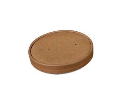 Lid for Brown kraft 12 oz single wall hot soup cup QTY 500 - Sailcity Packaging