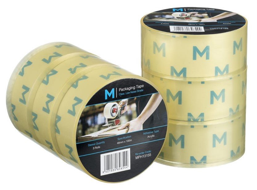 Low Noise Acrylic Packaging Tape - Brown, 48mm x 100m x 55mu (36) - Sailcity Packaging