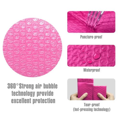 Poly Bubble mailer Padded envelope 160x230mm Pink - Sailcity Packaging