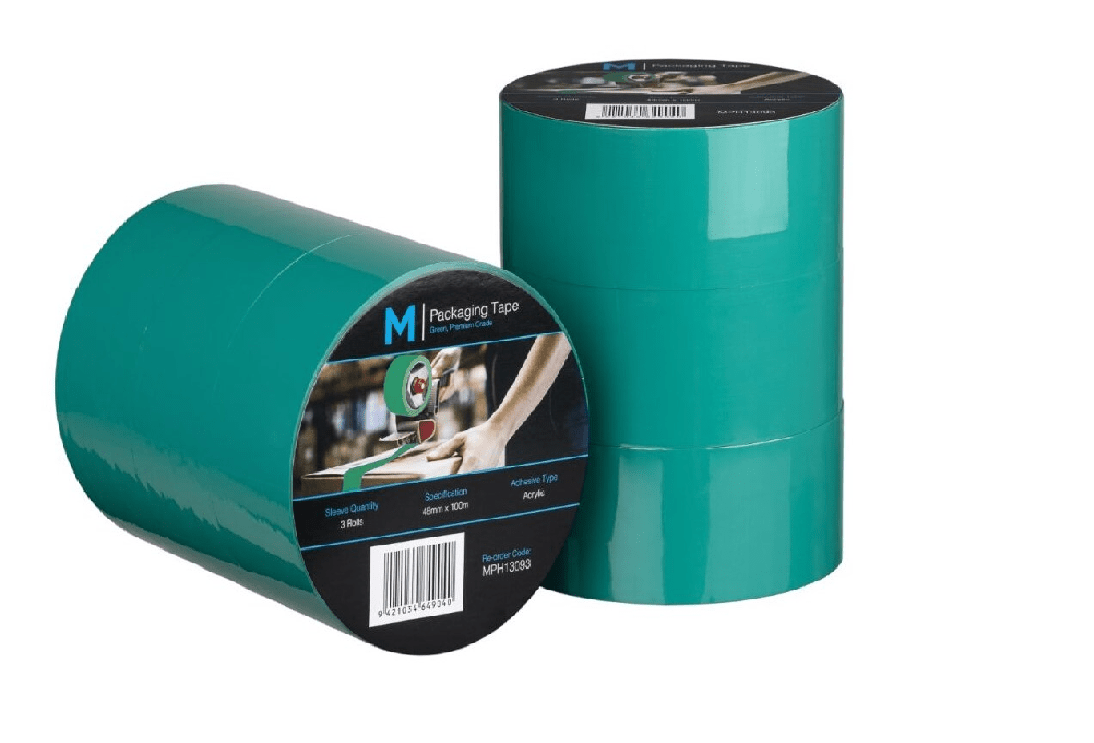 Premium Acrylic Packaging Tape - Green, 48mm x 100m x 55mu (36) - Sailcity Packaging