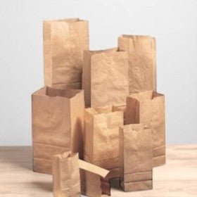 SOS Block Bottom Retail Bags Light Duty Brown - Sailcity Packaging