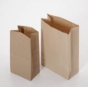 SOS Block Bottom Retail Bags Light Duty Brown - Sailcity Packaging