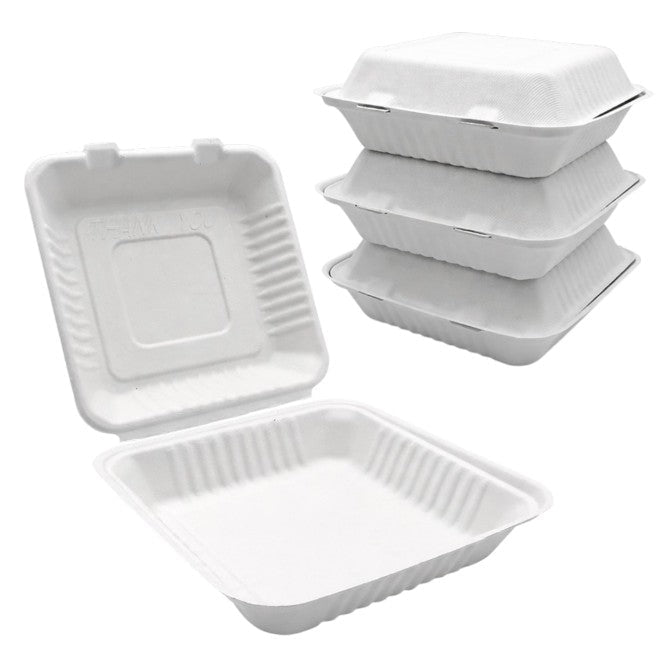 Sugarcane Takeaway Containers (50s) - RET - Sailcity Packaging